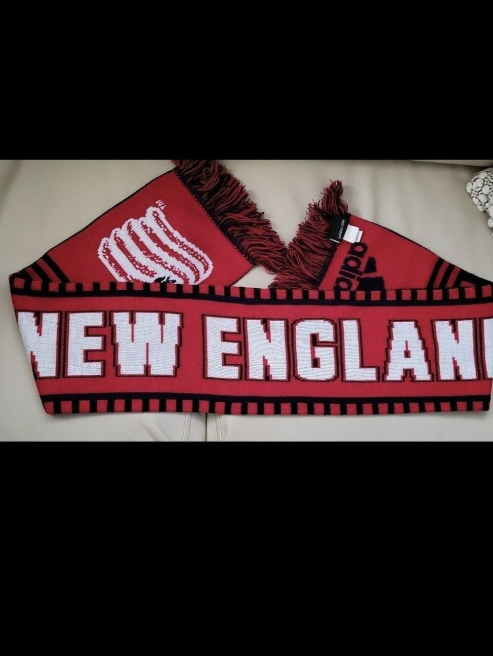 Adidas New England Revolution MLS Soccer Fan Scarf Fringe